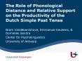 The Role of Phonological Distance and Relative Support on the Productivity of the Dutch Simple Past