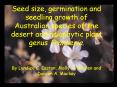 Seed size, germination and seedling growth of Australian species of the desert and halophytic plant
