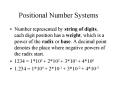 Positional Number Systems