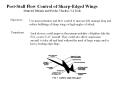 Post-Stall Flow Control of Sharp-Edged Wings
