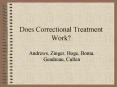 Does Correctional Treatment Work