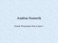 Analisa Numerik