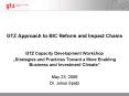 GTZ Approach to BIC Reform and Impact Chains