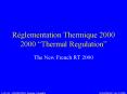 Rglementation Thermique 2000 2000 Thermal Regulation