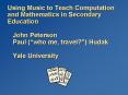 Using Music to Teach Computation and Mathematics in Secondary