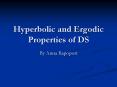 Hyperbolic and Ergodic Properties of DS