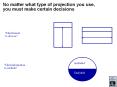 No matter what type of projection you use, you must make certain decisions