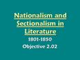 Nationalism and Sectionalism in Literature