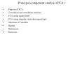 Principal component analysis PCA