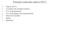 Principal component analysis PCA