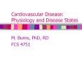 Cardiovascular Disease: Physiology and Disease States