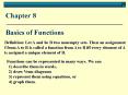 Chapter 8 Basics of Functions