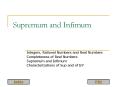 Supremum and Infimum