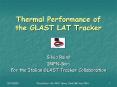 Thermal Performance of the GLAST LAT Tracker