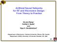 Artificial Neural Networks for RF and Microwave Design: From Theory to Practice