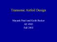 Transonic Airfoil Design
