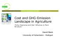 Cost and GHGEmission Landscape in Agriculture
