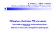 Mitigation of primary PM emissions Overview of existing technical and non-technical emissions mitigation techniques