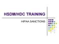 HSDMHDC TRAINING