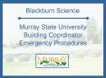Murray State University Building Coordinator Emergency Procedures
