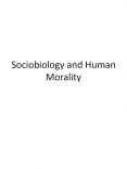 Sociobiology and Human Morality