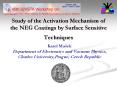 Study of the Activation Mechanism of the NEG Coatings by Surface Sensitive Techniques