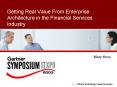 Getting Real Value From Enterprise Architecture in the Financial Services Industry