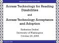 Access Technology for Reading Disabilities