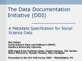 The Data Documentation Initiative DDI