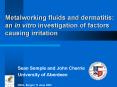 Metalworking fluids and dermatitis: an in vitro investigation of factors causing irritation