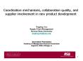 Coordination mechanisms, collaboration quality, and supplier involvement in new product development