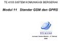 TE 4103 SISTEM KOMUNIKASI BERGERAK Modul 11 Standar GSM dan GPRS
