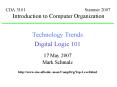 CDA 3101 Summer 2007 Introduction to Computer Organization