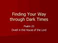 Finding Your Way through Dark Times