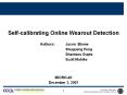 Self-calibrating Online Wearout Detection