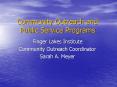 Community Outreach and Public Service Programs