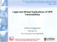 Legal and Ethical Implications of GPS Vulnerabilities