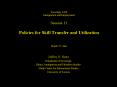 Sociology 339S Immigration and Employment Session 11 Policies for Skill Transfer and Utilization Mar
