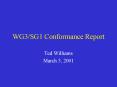 WG3SG1 Conformance Report