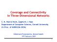 Coverage and Connectivity in ThreeDimensional Networks