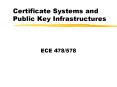 Certificate Systems and Public Key Infrastructures