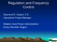 Regulation and Frequency Control