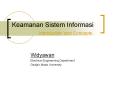 Keamanan Sistem Informasi Introduction and Concepts