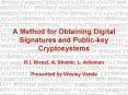 A Method for Obtaining Digital Signatures and Publickey Cryptosystems
