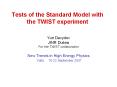Tests of the Standard Model with the TWIST experiment