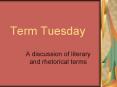 Term Tuesday