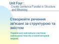 Unit Four : Create Sentence Parallel in Structure and Meaning