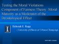 Testing the Moral Violations Component of Fairness Theory: Moral Maturity as a Moderator of the Deon