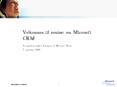 Velkommen til seminar om Microsoft CRM