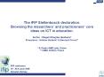The IFIP Stellenbosch declaration. Browsing the researchers and practicioners core ideas on ICT in e